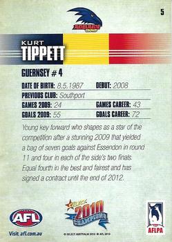 2010 Select AFL Champions - Promos #5 Kurt Tippett Back